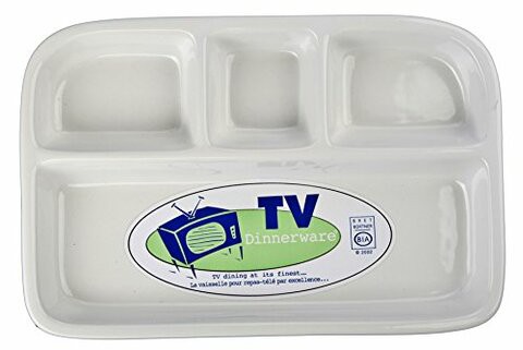 BIA White Divided TV Tray