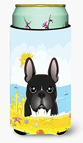 Caroline&#39;s Treasures Bb2095Tbc French Bulldog Summer Beach Tall Boy Beverage Insulator Hugger, Tall Boy, Multicolor