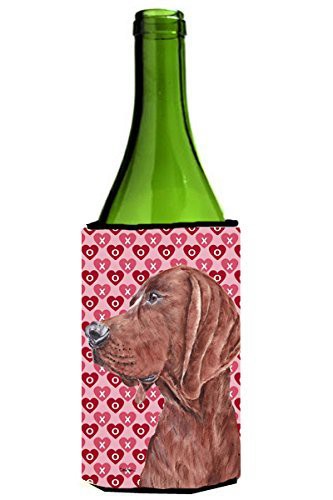 Caroline&#39;s Treasures Sc9707Literk Redbone Coonhound Hearts And Love Wine Bottle Beverage Insulator Hugger, Wine Bottle, Multicolor