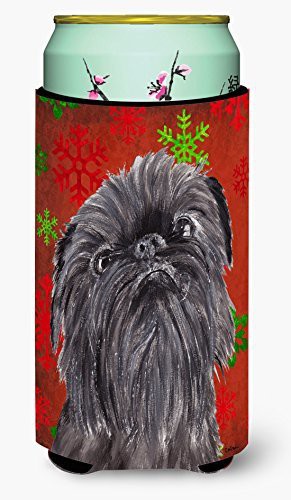 Caroline&#39;s Treasures Sc9587Tbc Brussels Griffon Red Snowflake Christmas Tall Boy Beverage Insulator Beverage Insulator Hugger, Tall Boy, Multicolor