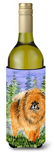 Caroline&#39;s Treasures Ss8459Literk Pomeranian Wine Bottle Beverage Insulator Beverage Insulator Hugger, Wine Bottle, Multicolor