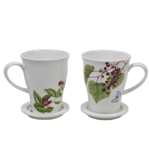 Hankook - Chinaware 6-Piece Wild Grape Mug Set