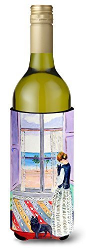 Caroline&#39;s Treasures 7268Literk Lady With Her Schipperke Wine Bottle Beverage Insulator Beverage Insulator Hugger, Wine Bottle, Multicolor