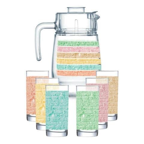 Luminarc Luscious Rainbow Drink Set (7 Pcs)