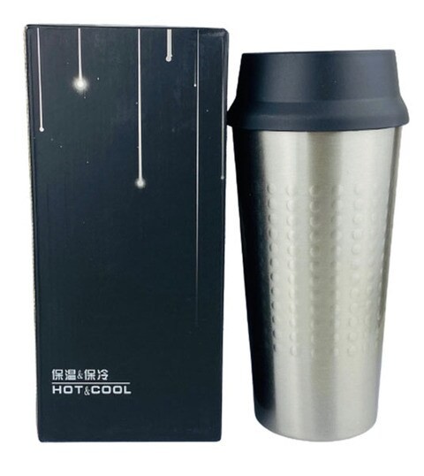 Thermal Cup Stainless Steel, Vacuum Insulated Travel Tumbler, Durable Insulated Coffee Mug, Thermal Cup with Double Partition SEALING Ring - 360ml (SILVER)