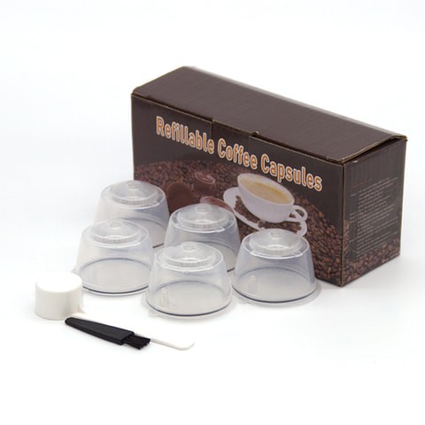 5-Piece Capsule Set For Dolce Gusto Series Coffee Machine transparent