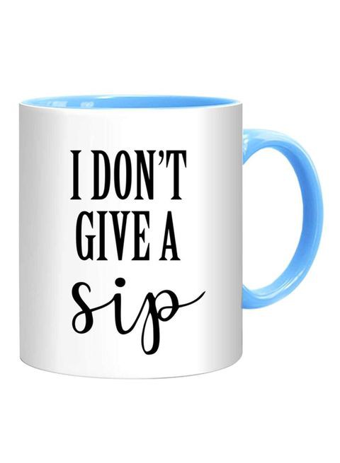 FMstyles I Don&#39;t Give A Sip Mug White/Black/Blue 10 cm