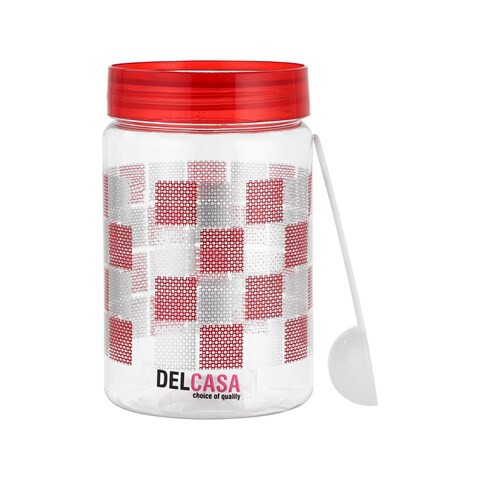 Delcasa Plastic Canister, 500ml Capacity, Dc2180, Pet Plastic &amp; Transparent, Wide Mouth, Lightweight &amp; Durable, Easy To Clean, Food Friendly