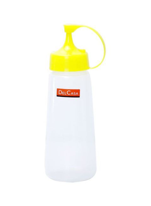 Delcasa Plastic Ketchup Bottle White/Yellow