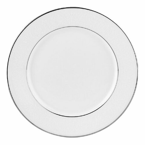 Lenox Hannah Platinum Bread Plate, Butter, White