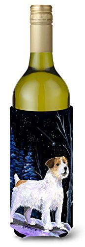 Caroline&#39;s Treasures Ss8388Literk Starry Night Jack Russell Terrier Wine Bottle Beverage Insulator Beverage Insulator Hugger, Wine Bottle, Multicolor