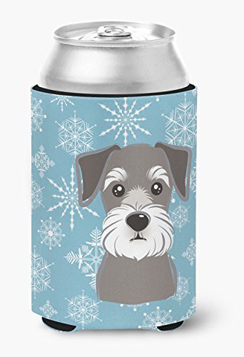 Caroline&#39;s Treasures Bb1640Cc Snowflake Schnauzer Can Or Bottle Hugger, Can Hugger, Multicolor