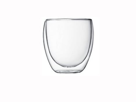 SHALLOW 80ML DOUBLE WALL GLASS CUP