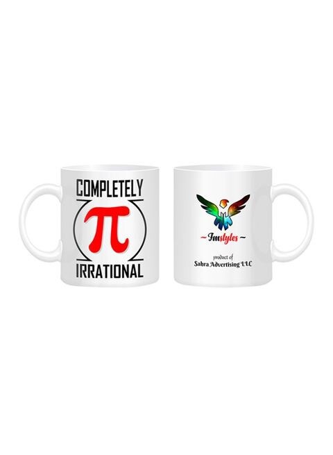 FMstyles Completely Pai Irrational Printed Mug White/Black/Red