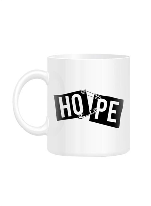 FMstyles Hope Pin Printed Mug White 10 cm