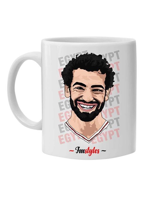 FMstyles Mohammed Salah Photo Printed Mug White 10 cm