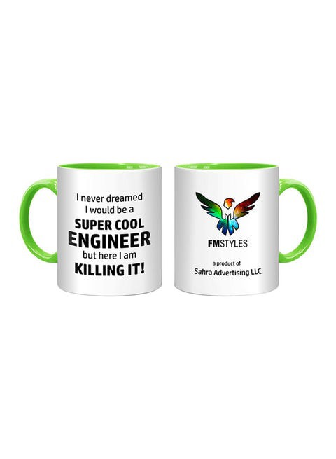 FMstyles Super Cool Engineer Printed Mug Multicolour 10ounce