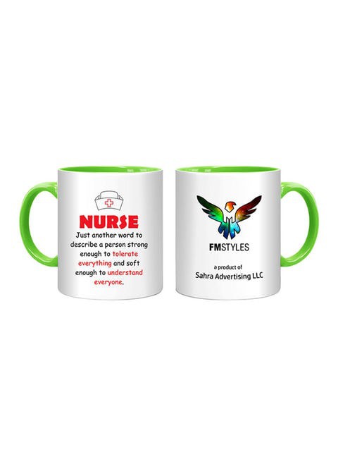 FMstyles Nurse A Strong Person Printed Mug Multicolour 10ounce