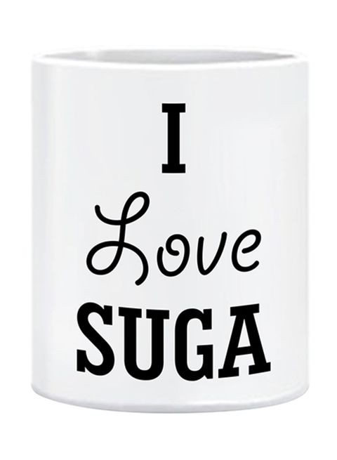 FMstyles I Love Suga Printed Mug White 10 cm