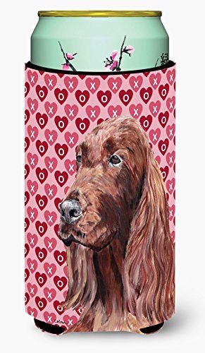 Caroline&#39;s Treasures Sc9552Tbc Irish Setter Valentine&#39;s Love Tall Boy Beverage Insulator Beverage Insulator Hugger, Tall Boy, Multicolor