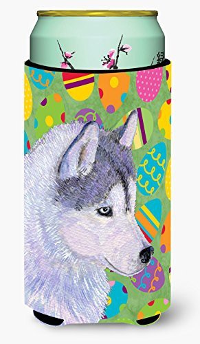 Caroline&#39;s Treasures Ss4809Tbc Siberian Husky Easter Eggtravaganza Tall Boy Beverage Insulator Beverage Insulator Hugger, Tall Boy, Multicolor