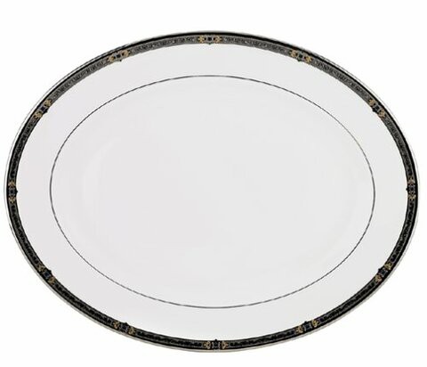 Lenox Vintage Jewel Platinum-Banded Bone China Oval Platter, 16-In -