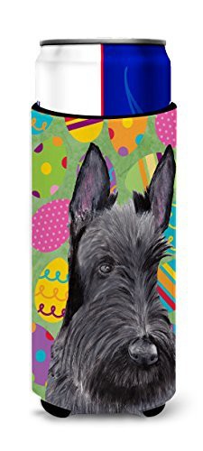 Caroline&#39;s Treasures Sc9466Muk Scottish Terrier Easter Eggtravaganza Ultra Beverage Insulators For Slim Cans, Slim Can, Multicolor