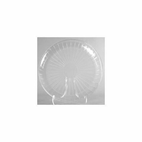 Maryland Plastics 1 X Clear Plastic Serving Platter, Round 18-Inch