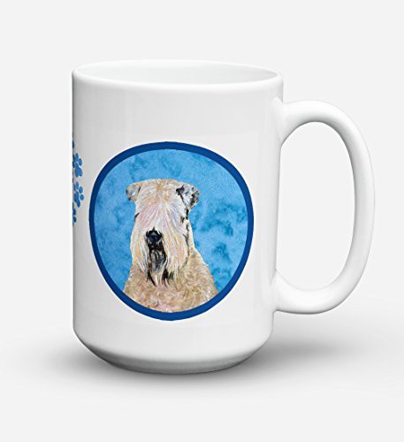 Caroline&#39;s Treasures Ss4769-Bu-Cm15 Wheaten Terrier Soft Coated Dishwasher Safe Microwavable Ceramic Coffee Mug 15 Ounce Ss4769, 15 Ounce, Multicolor