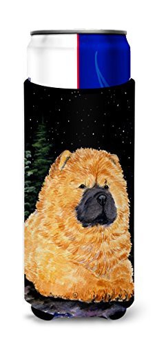 Caroline&#39;s Treasures Ss8489Muk Starry Night Chow Chow Ultra Beverage Insulators For Slim Cans, Slim Can, Multicolor