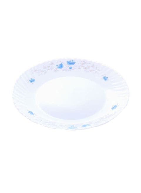 Royalford Dinner Plate White/Blue 7.5inch