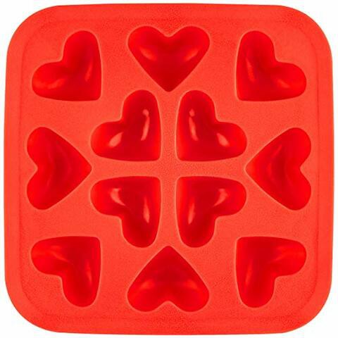 Fairly Odd Novelties Heart Shaped Tray Fun Whimsical Novelty Ice Cube Molds - Perfect For Valentines Day Or Weddings, One Size, Red