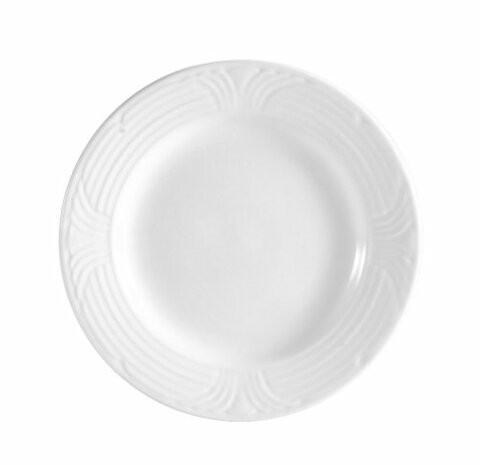 Cac China Cro-20 Corona 11-1/4-Inch Super White Porcelain Plate, Box Of 12