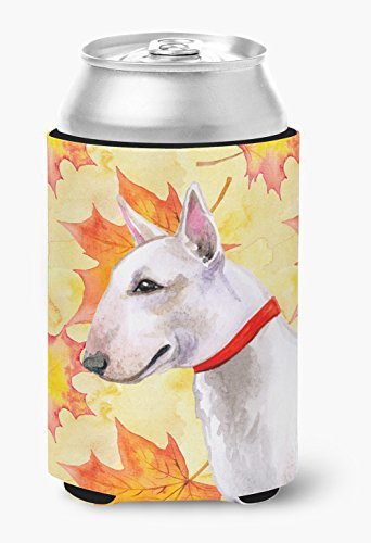 Caroline&#39;s Treasures Bb9954Cc Bull Terrier Fall Can Or Bottle Hugger, Can Hugger, Multicolor