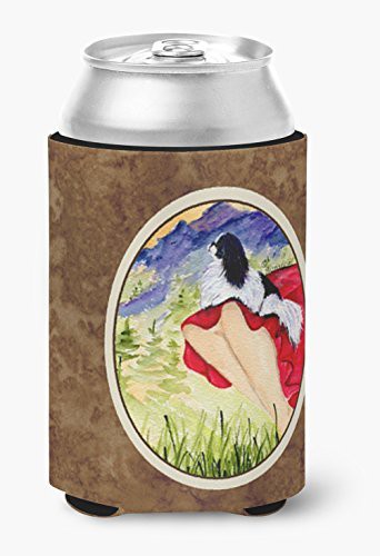 Caroline&#39;s Treasures Ss8524Cc Lady With Her Japanese Chin Can Or Bottle Beverage Insulator Hugger, Can Hugger, Multicolor