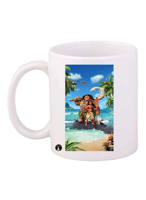 Bp Moana Printed Mug White/Blue/Beige Standard Size