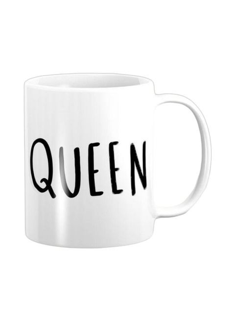 Generic Queen Printed Mug White/Black Standard