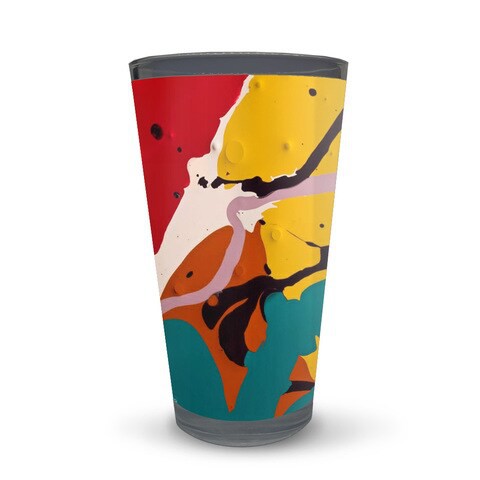 Colourful abstract painting Latte Glass