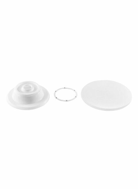 Generic Cake Making Turntable Rotating Decorating Platform Stand White 28x7x28centimeter