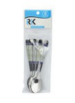 6-Piece Spoon Set Silver/Blue 15centimeter