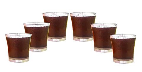 Kuber Industries Unbreakable Drinking Glass Set of 6 Pcs/Abs Poly Carbonate Plastic/Clear Glass/Tumbler/Water Glass (Unbreakable) Code-005