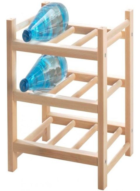 Generic 3-Selve Bottle Rack Beige 11.7X3.1X13.9Inch