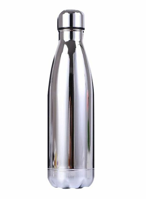 Folgandros Double Wall Vacuum Insulated Sports Water Bottle Silver 500ml