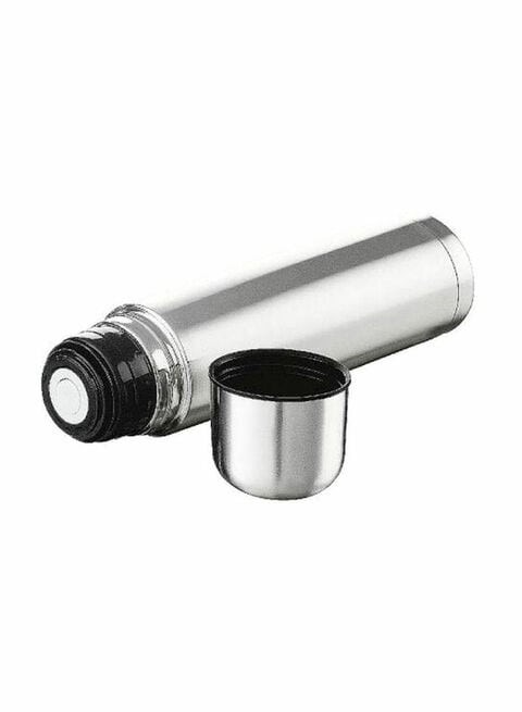 Generic Stainless Steel Vacuum Flask Silver/Black