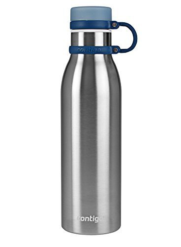 Contigo Matterhorn Vaccuum-Insulated Stainless Steel Water Bottle, 20 oz, Stainless Steel with Monaco Accents