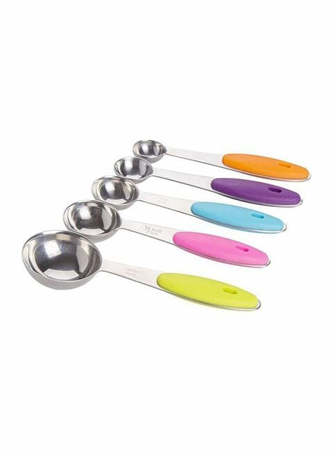 Generic Pack Of 5 Measuring Spoon Set Multicolour 1.25/2.5/5/7.5/15ml