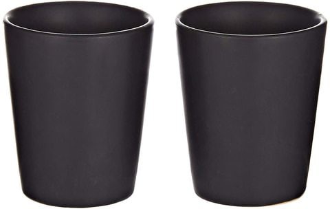 Arch 2Pcs Boston Tequila Vodka Ceramic Shot Glasses Black