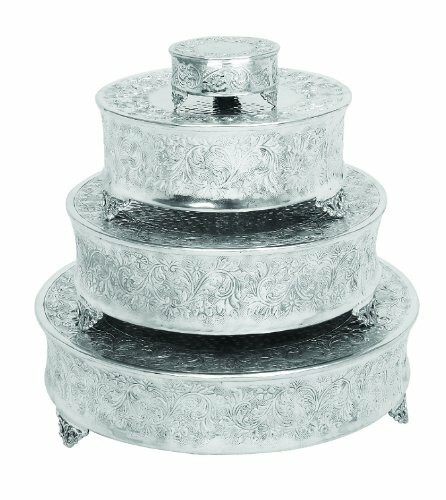 Deco 79 Aluminum Cake Stand for Stylish Host, Set of 4