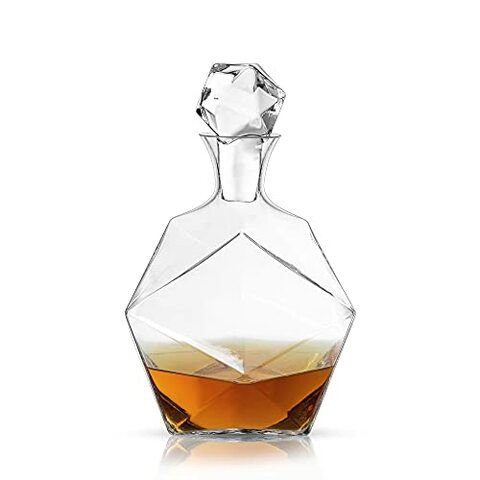 Viski Raye Faceted Crystal Liquor Decanter