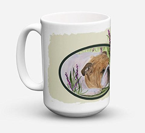 Caroline&#39;s Treasures Ss8023Cm15 English Bulldog Dishwasher Safe Microwavable Ceramic Coffee Mug 15 Ounce, 15 Ounce, Multicolor